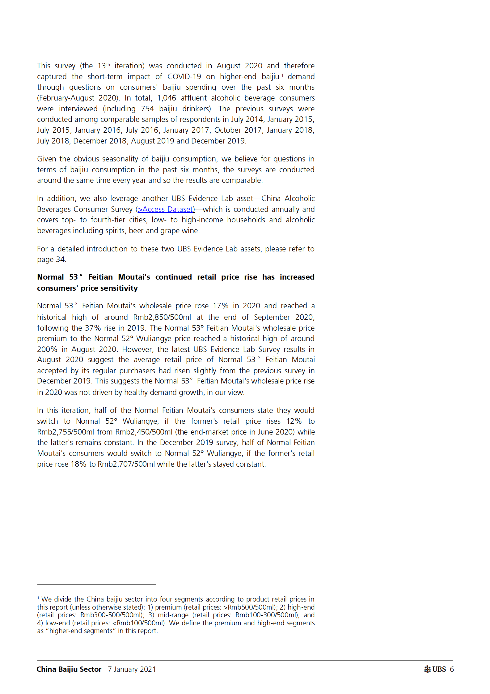 瑞银-中国白酒行业：重新评级后会有上行空间吗？-2021.1.7-43页 第6页