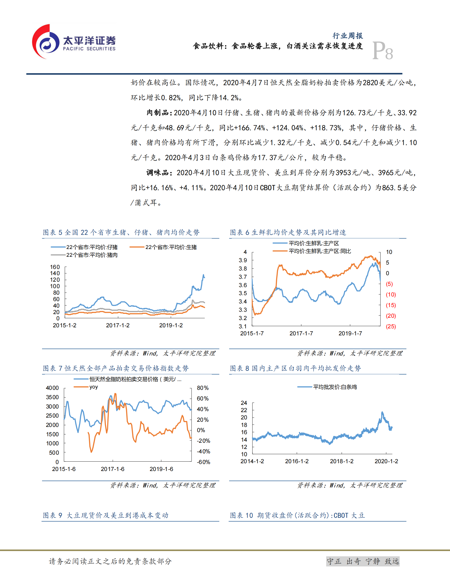 食品饮料：食品轮番上涨，白酒关注需求恢复进度-20200412-太平洋 第8页