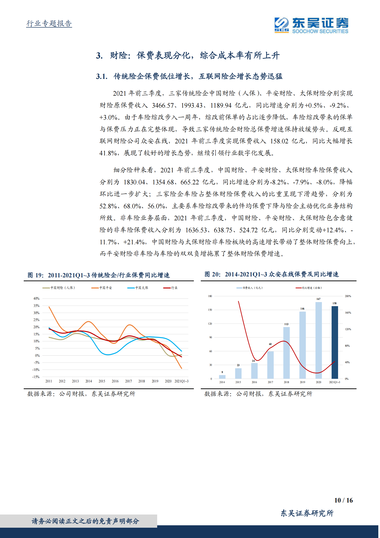 保险行业2021年三季报综述 第10页