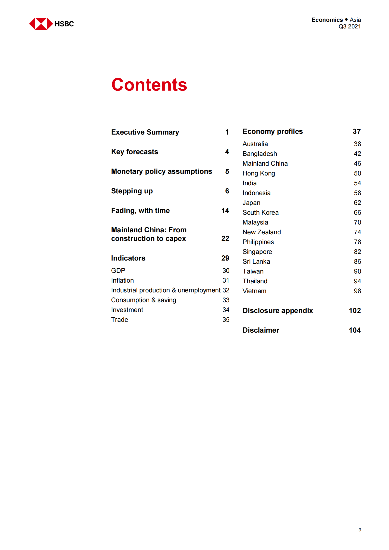 HSBC-亚太地区投资策略-亚洲经济：回到游戏中-2021Q3-107页 第4页