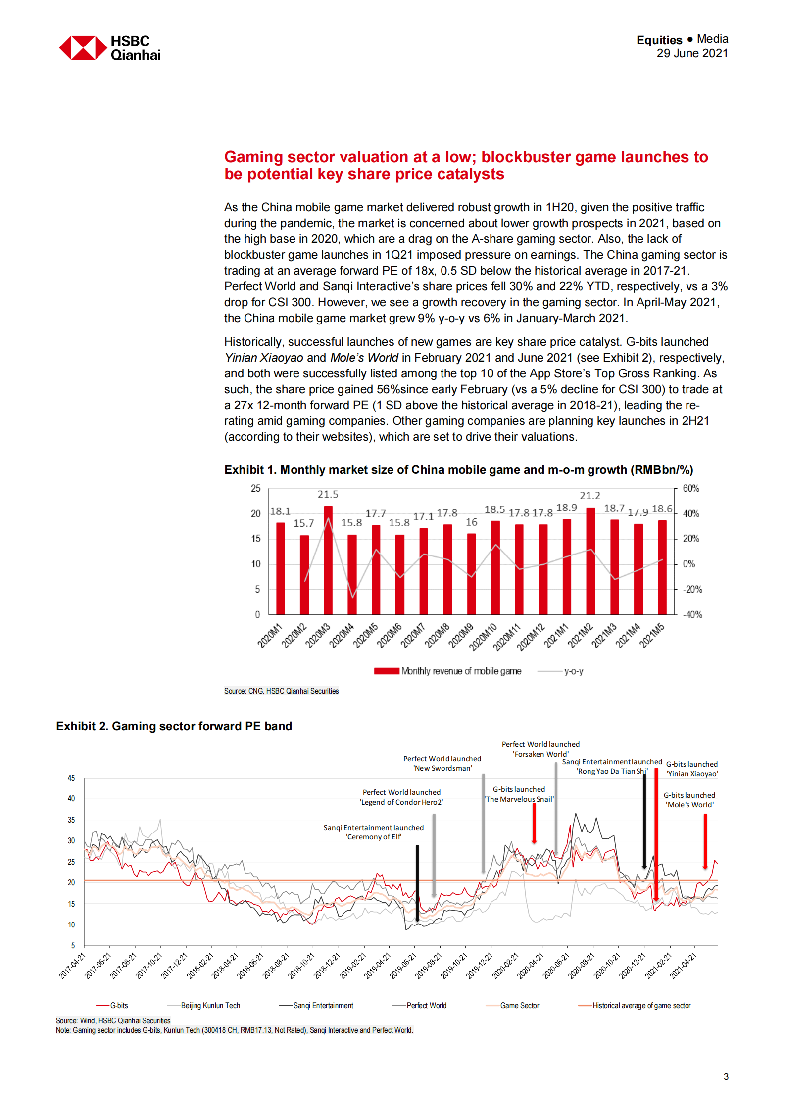 HSBC-中国媒体行业-预期游戏推出将推动游戏重新评级-2021.6.29-21页 第3页