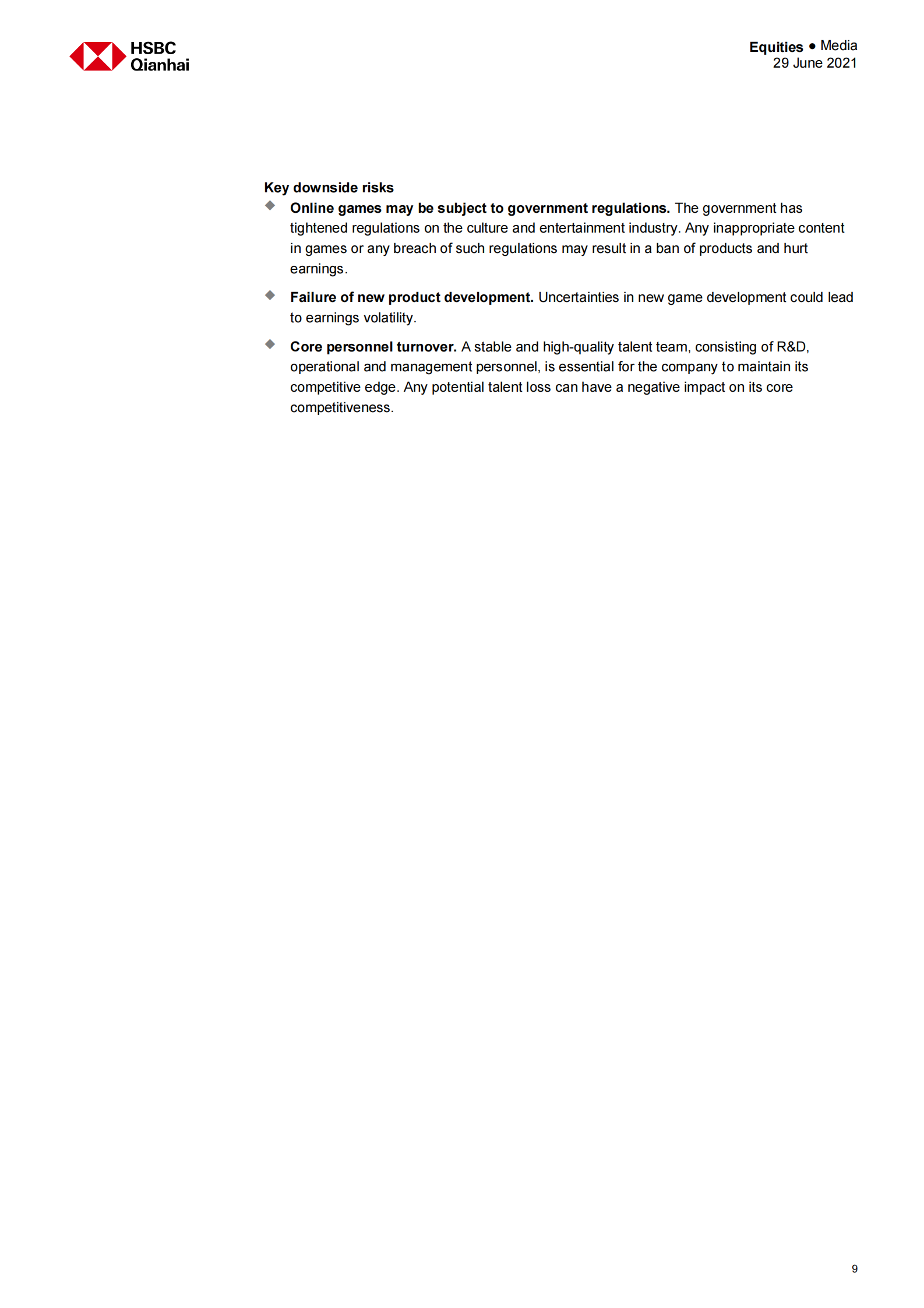 HSBC-中国媒体行业-预期游戏推出将推动游戏重新评级-2021.6.29-21页 第9页