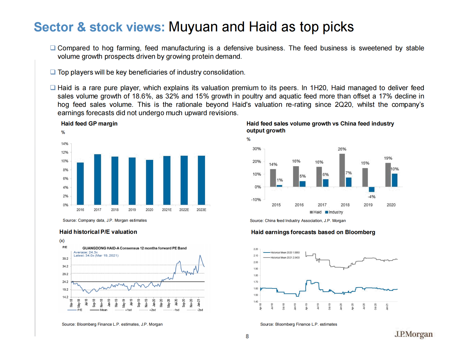 J.P. 摩根-中国农业行业：专注于顶级玩家的长期游戏-2021.6-55页 第8页