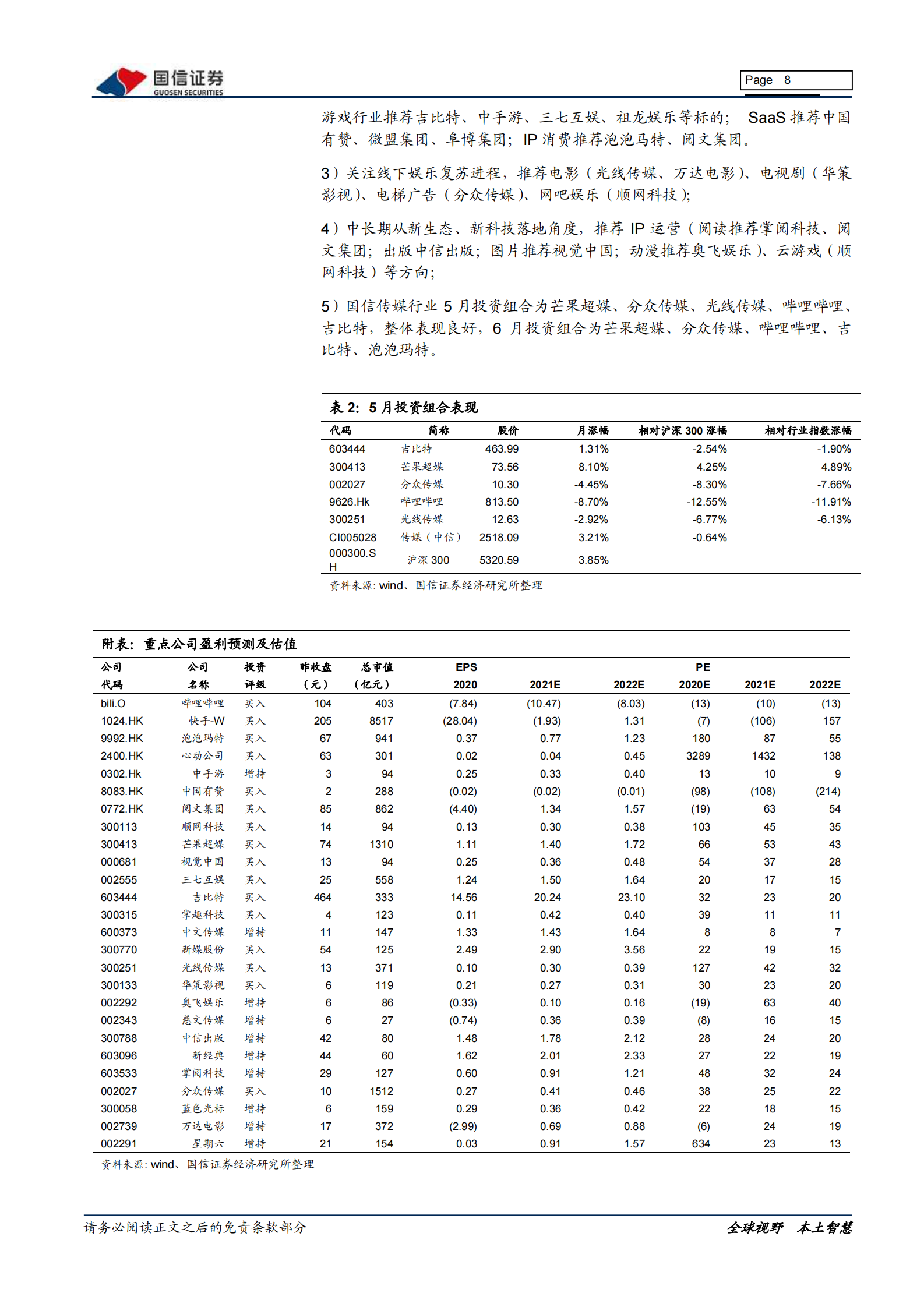 传媒互联网行业6月投资策略：关注电商节及直播产业链，把握行业龙头超跌买入机会-20210528-国信证券-10页 第8页