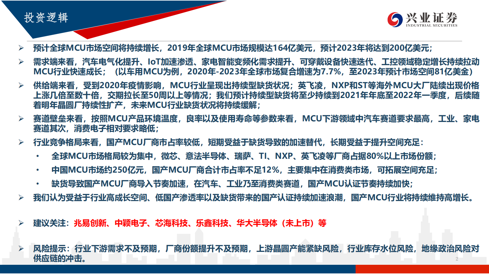 电子行业：行业景气度高涨，国产MCU厂商进入高速发展期-20210713-兴业证券-65页 第2页