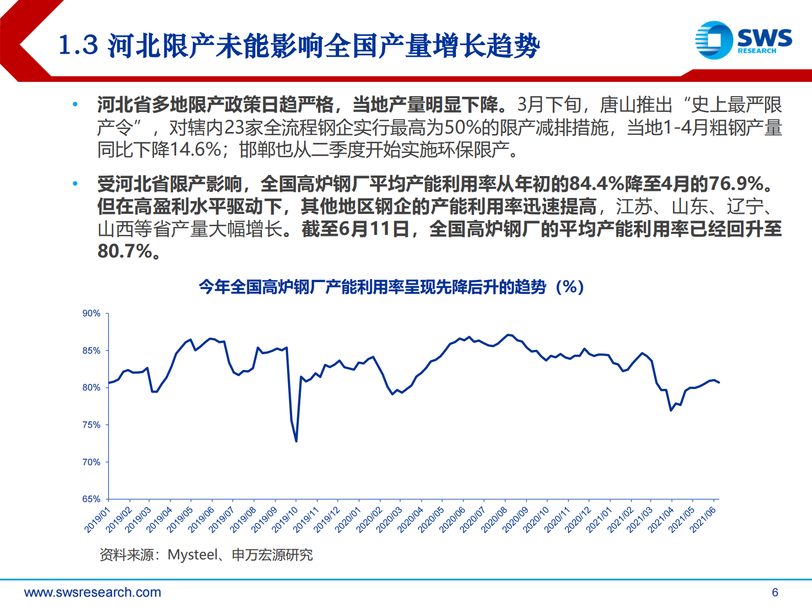 2021年下半年钢铁行业投资策略：高端制造业需求提升板材和特钢景气度-20210622-申万宏源-31页 第6页