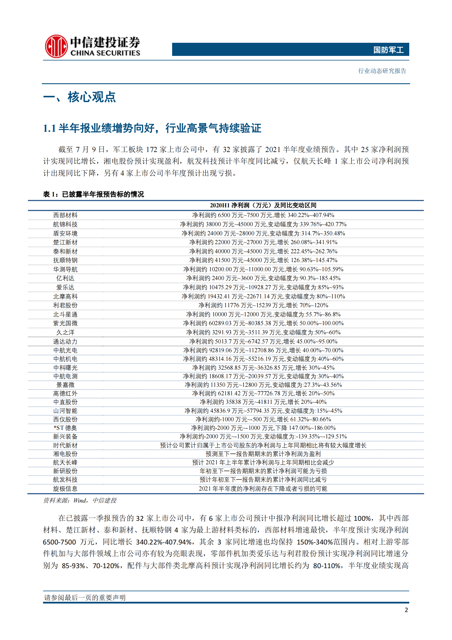 国防军工行业：半年报业绩增势向好，军工板块有望延续升势-20210711-中信建投-27页 第3页