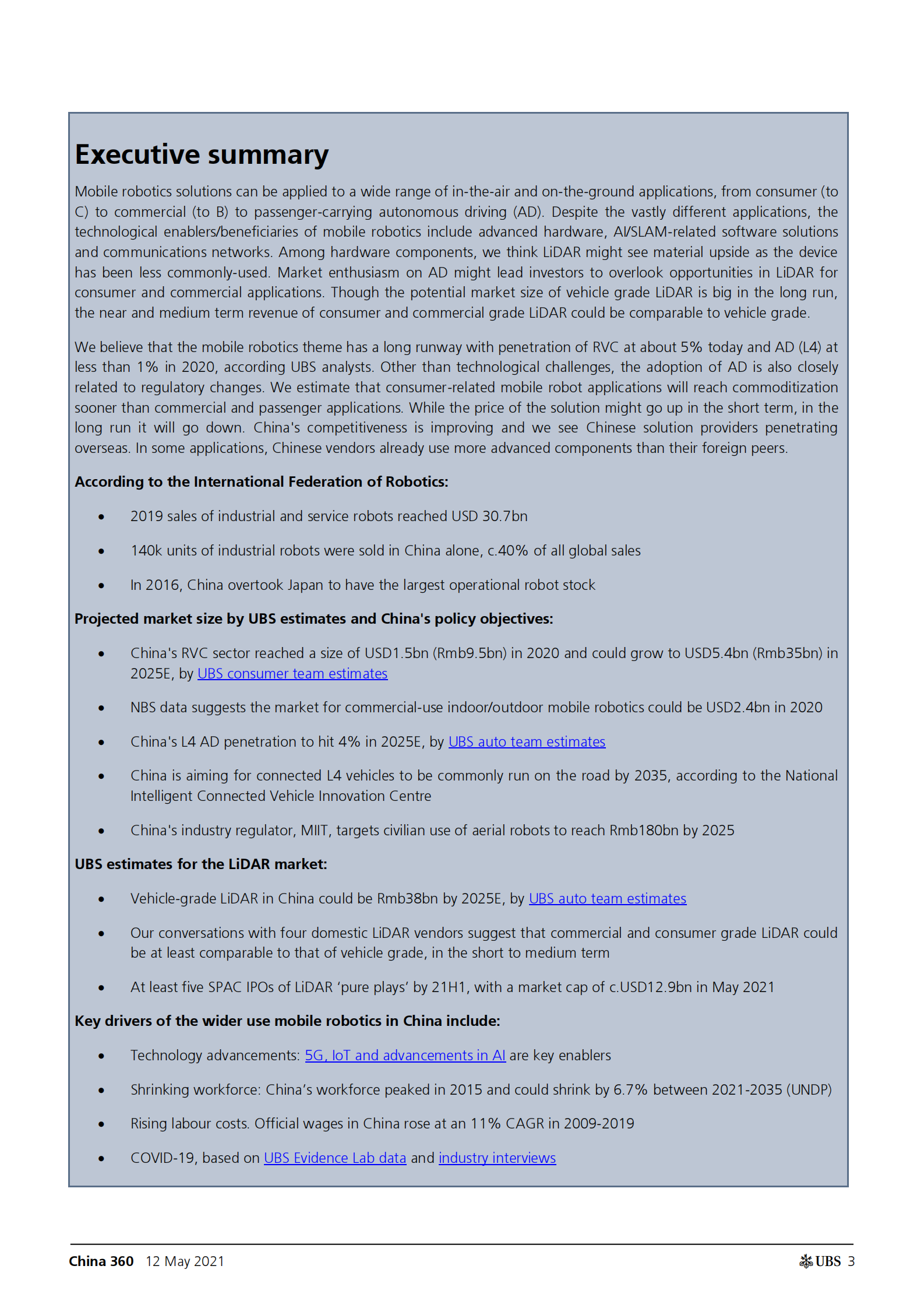瑞银-中国投资策略-移动机器人：技术背后的技术-2021.5.12-25页 第3页