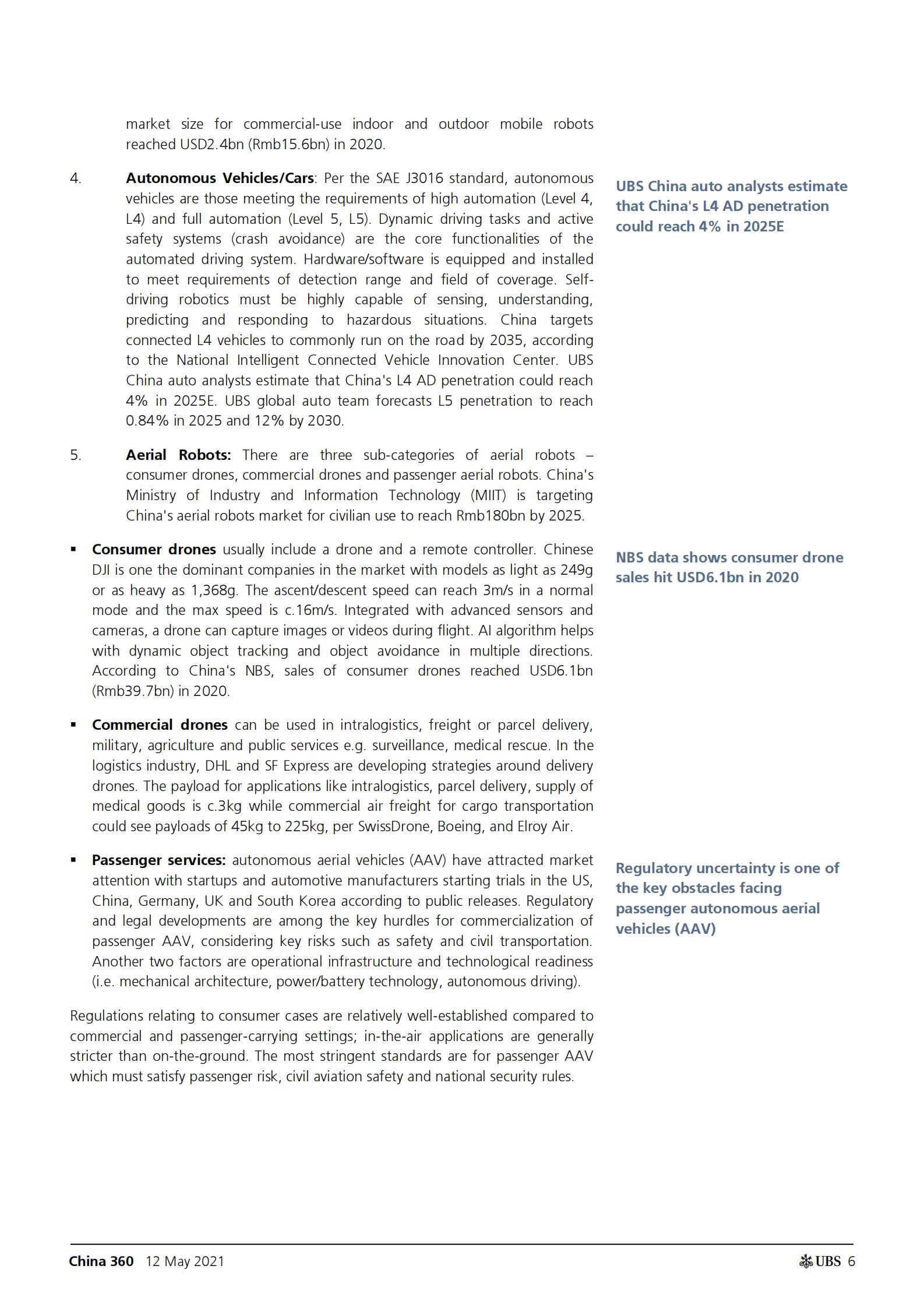 瑞银-中国投资策略-移动机器人：技术背后的技术-2021.5.12-25页 第6页