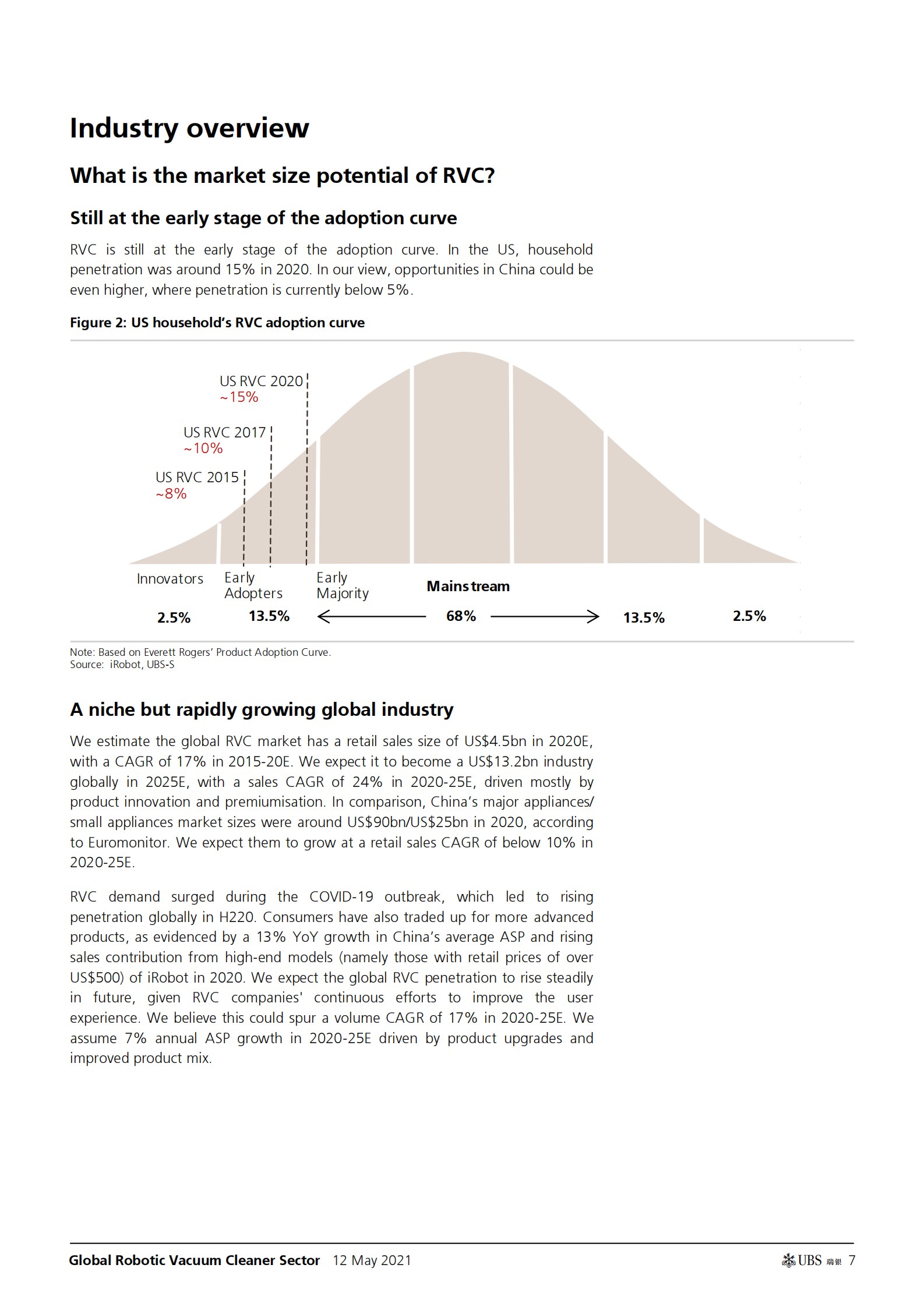 瑞银-中国消费电子行业-全球机器人吸尘器：微型机器人能否席卷全球20亿家庭？-2021.5.12-48页 第7页