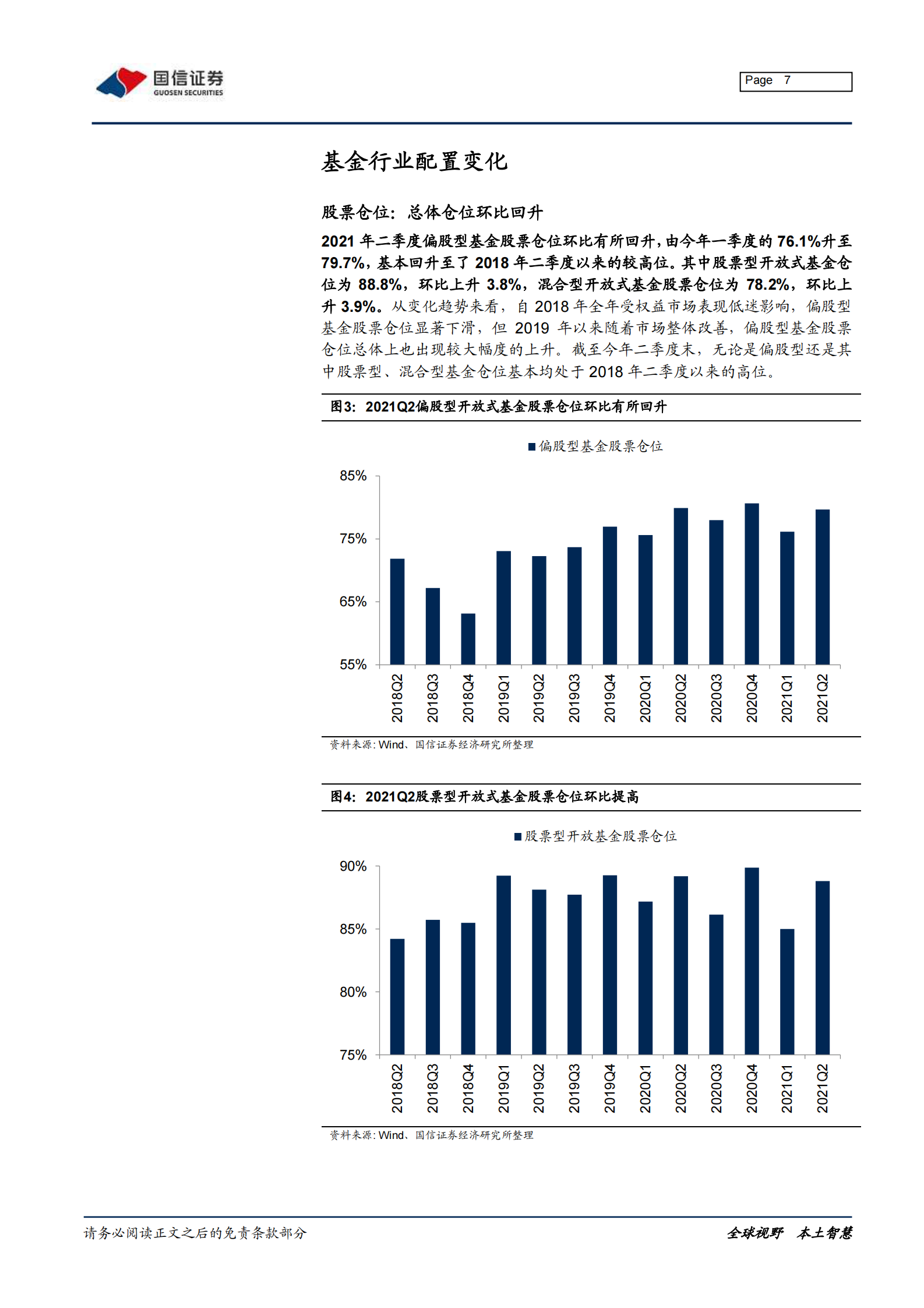2021年二季度基金详细持仓分析：仓位回升，加科技成长、减消费金融-20210722-国信证券-25页 第7页