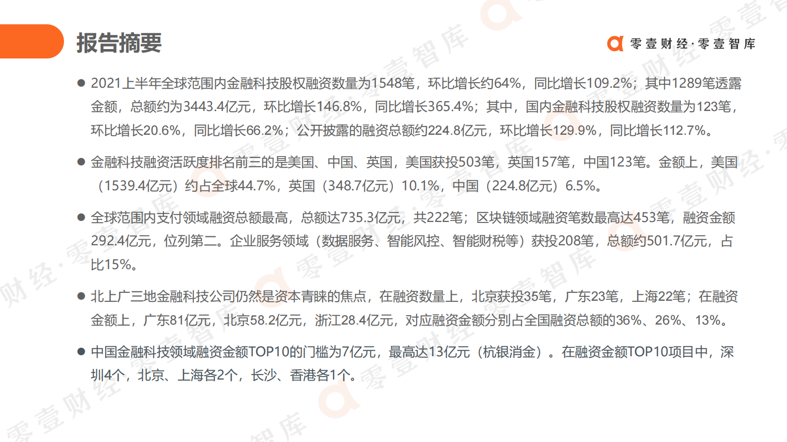 零壹智库-2021H1全球金融科技投融资简报-27页 第2页