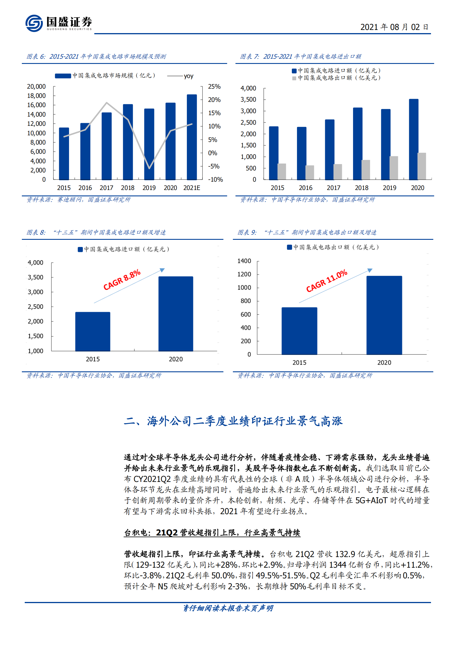 电子行业：硬核科技战略高度再提升，海外Q2亮眼业绩印证高景气-20210802-国盛证券-39页 第7页