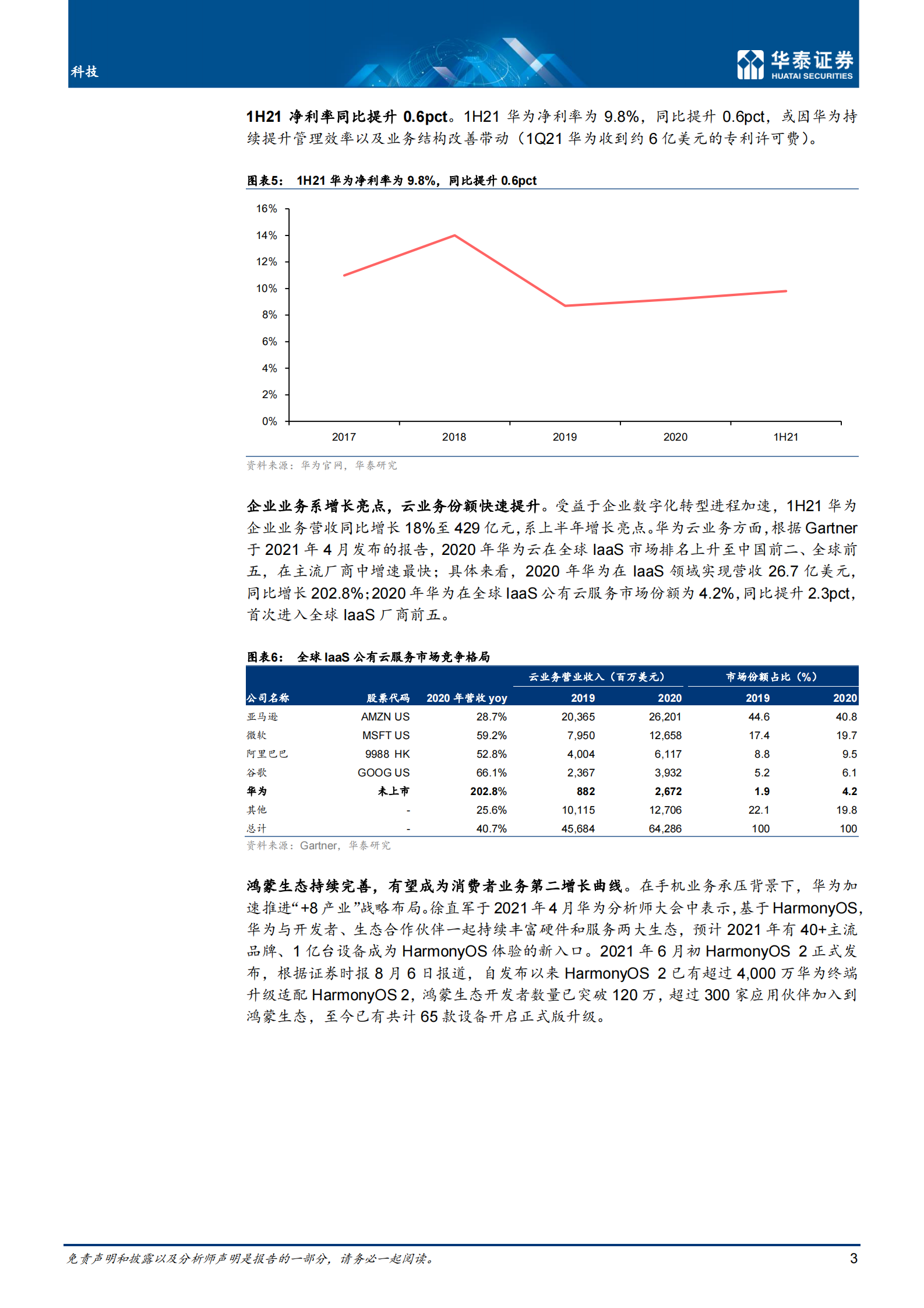 通信行业：1H21华为云和企业业务系亮点-20210808-华泰证券-18页 第3页