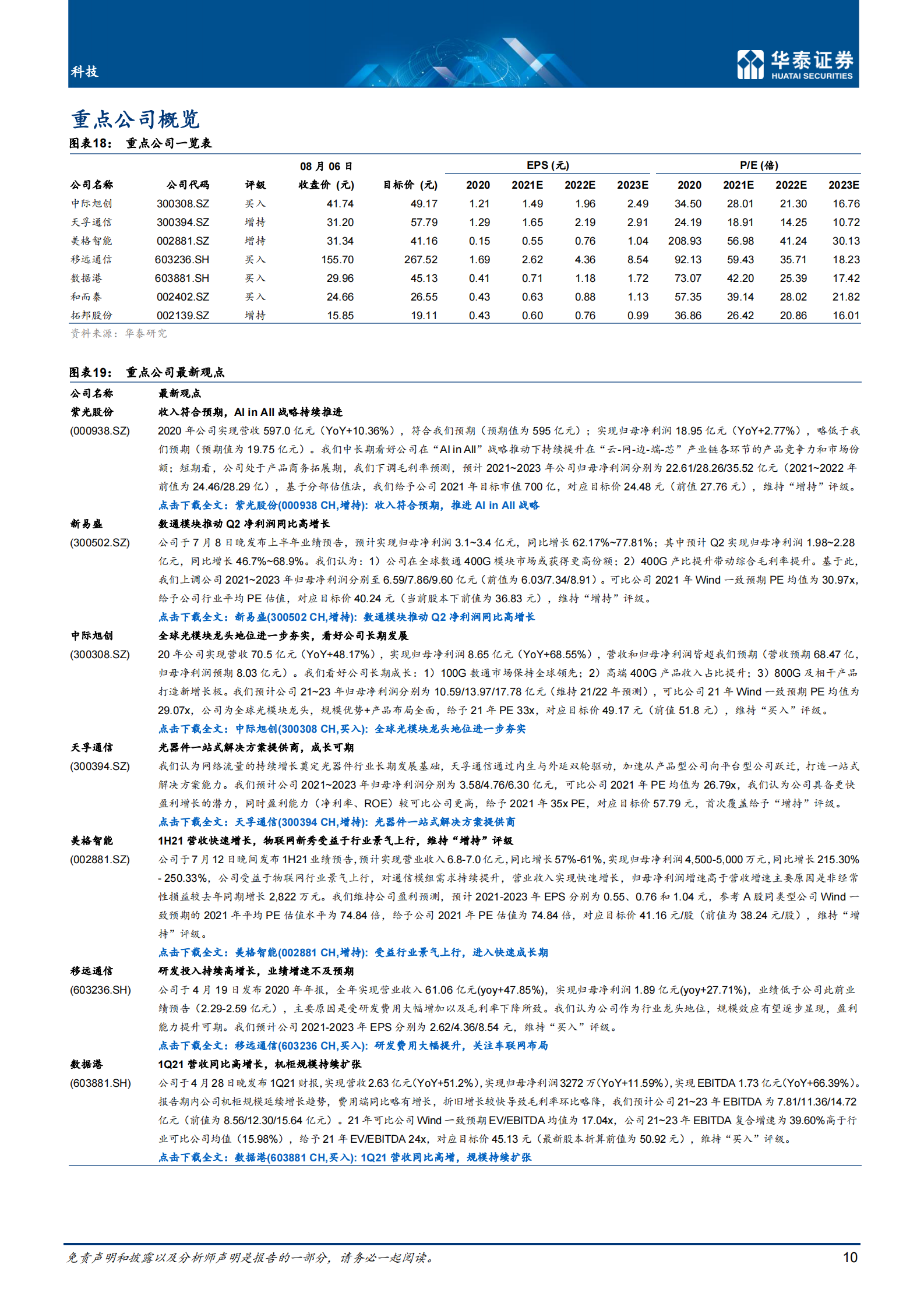 通信行业：1H21华为云和企业业务系亮点-20210808-华泰证券-18页 第10页