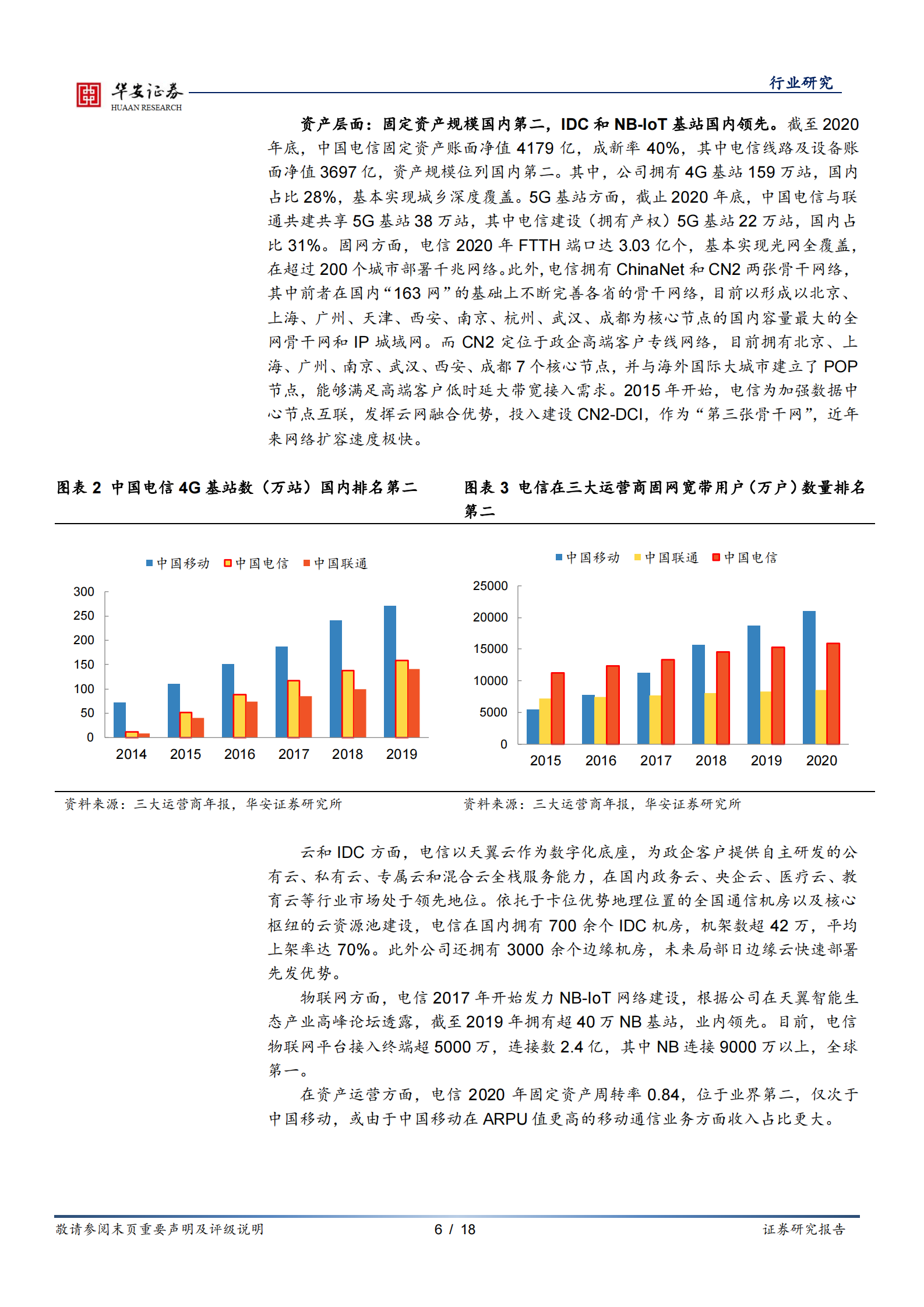 通信运营行业：运营商系列一，中国电信即将回A，运营商开启云网融合新时代-20210809-华安证券-18页 第6页