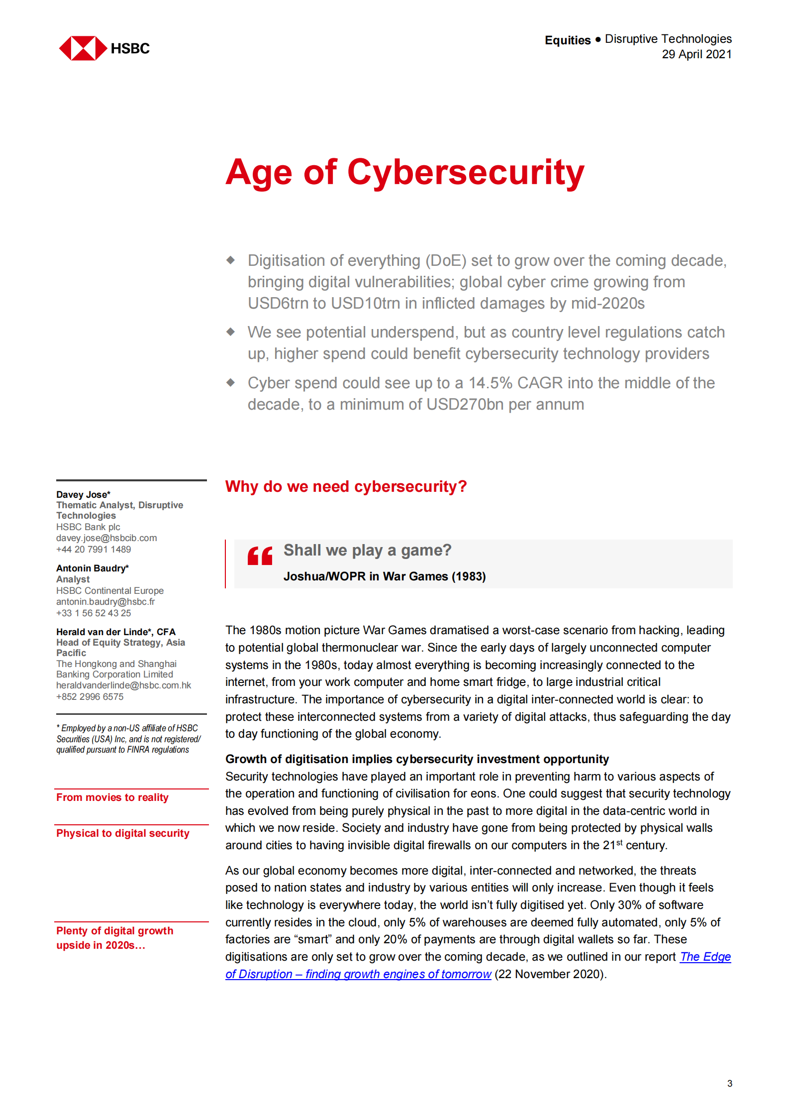HSBC-全球互联网行业-网络安全：受主题影响的9只股票-2021.4.29-48页 第3页