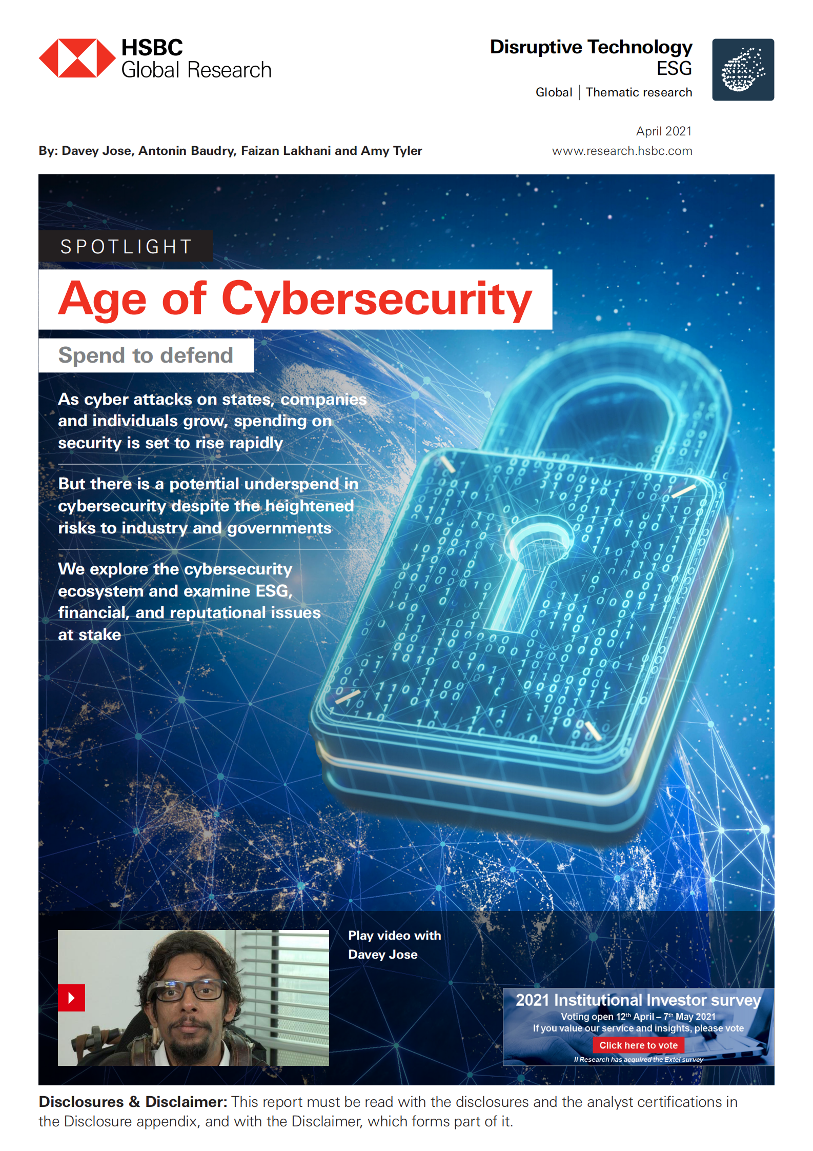 HSBC-全球互联网行业-网络安全时代：付费防护-2021.4-95页 第1页