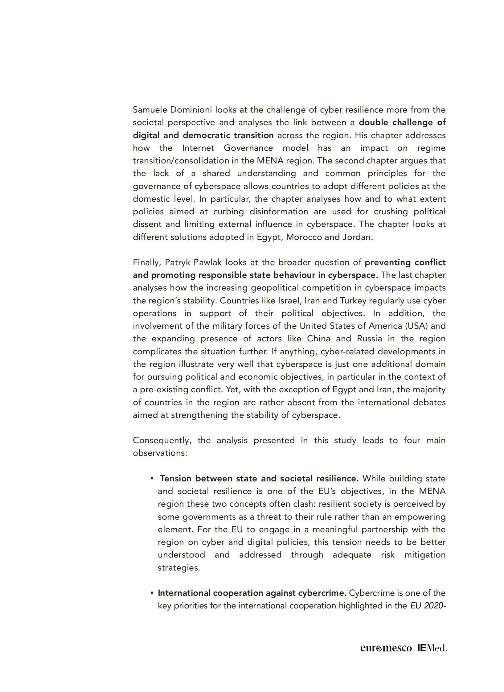 欧洲地中海研究委员会-远大期望：确定跨地中海网络安全议程（英）-2021.7 第8页