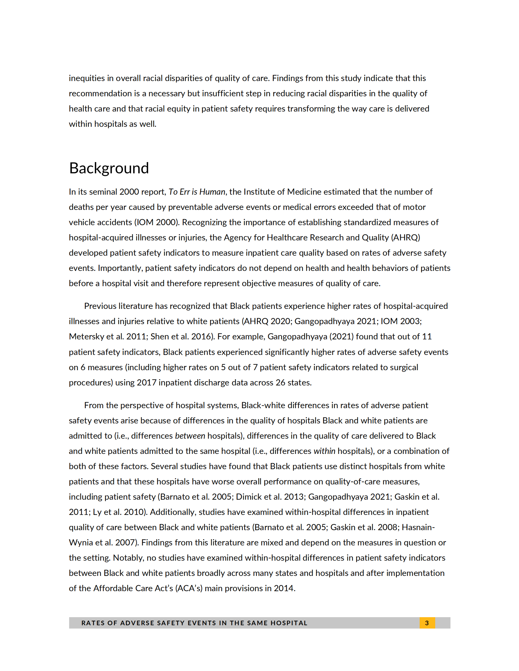 城市研究所-黑人和白人患者在同一家医院的不良安全事件发生率相似吗？（英）-2021.7-35页 第7页