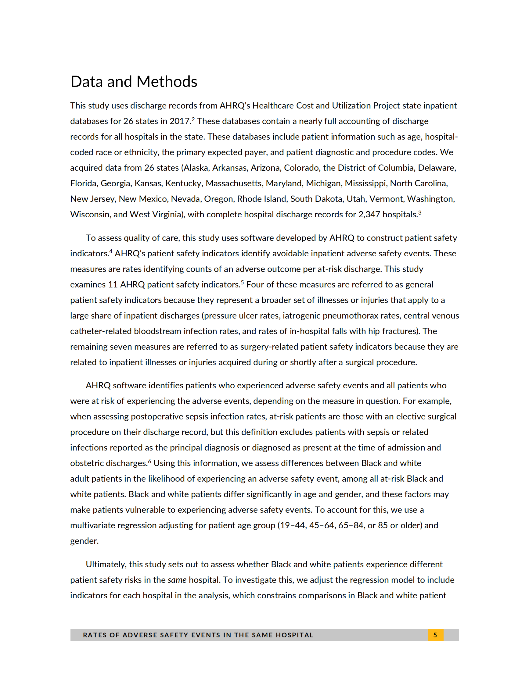 城市研究所-黑人和白人患者在同一家医院的不良安全事件发生率相似吗？（英）-2021.7-35页 第9页