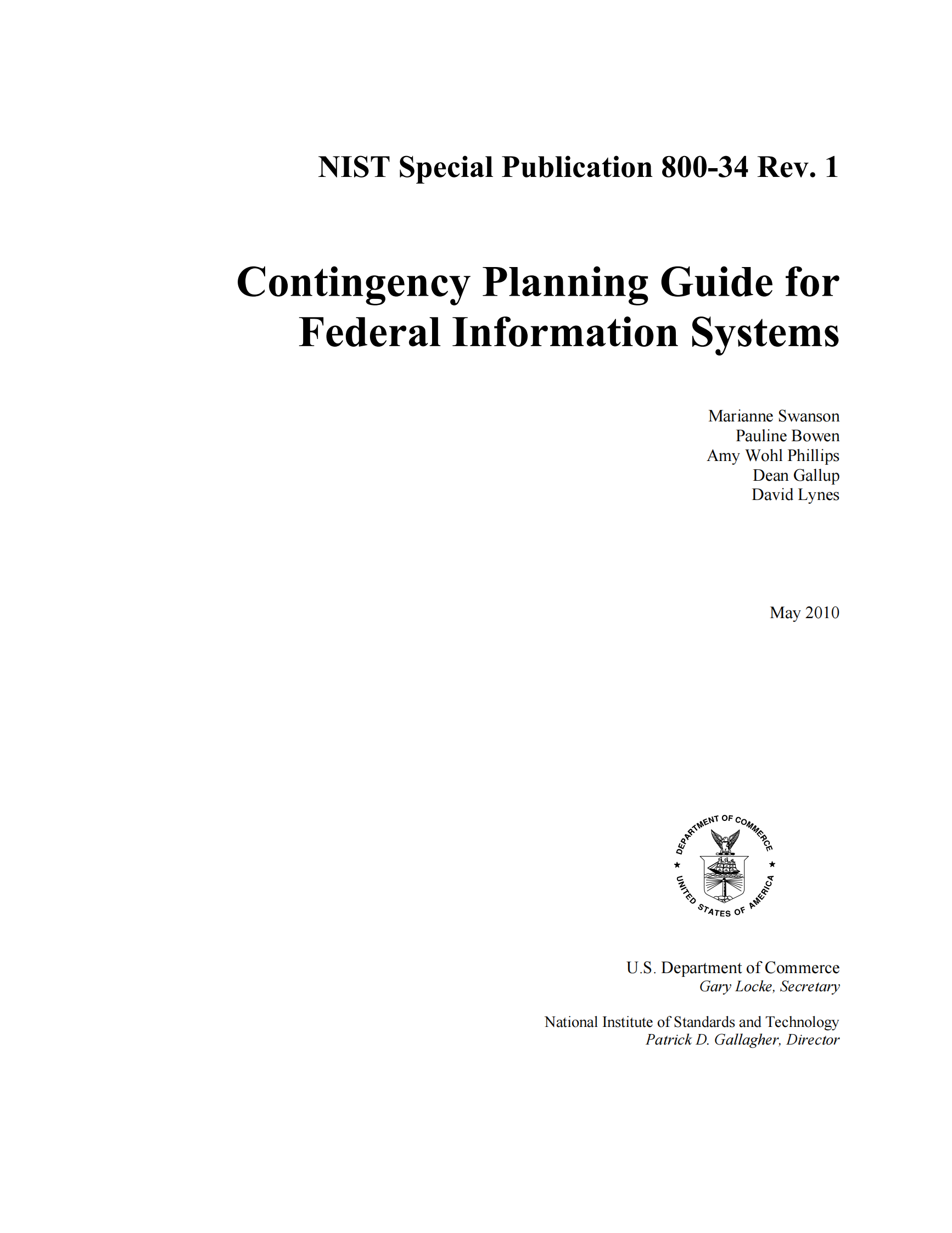 参考文献7：NIST-SP 800-34（英文版） 第2页