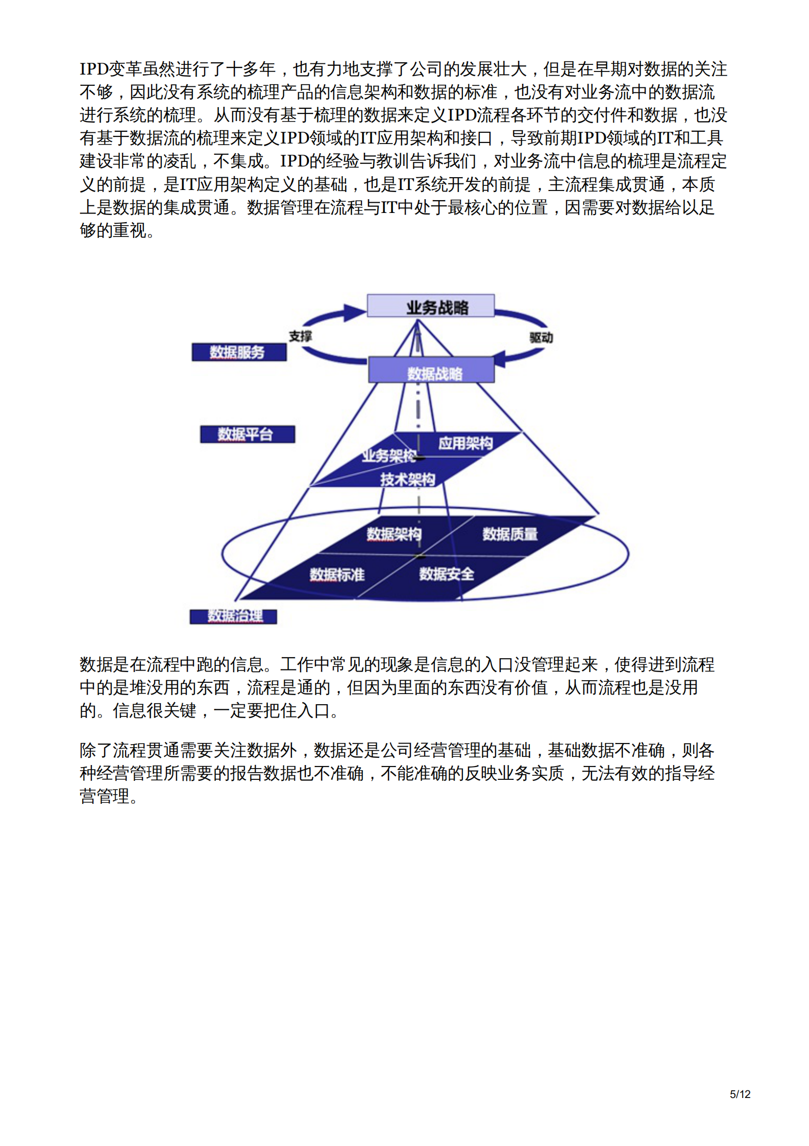 华为董事长徐直军业务流程IT质量运营的关系 第5页