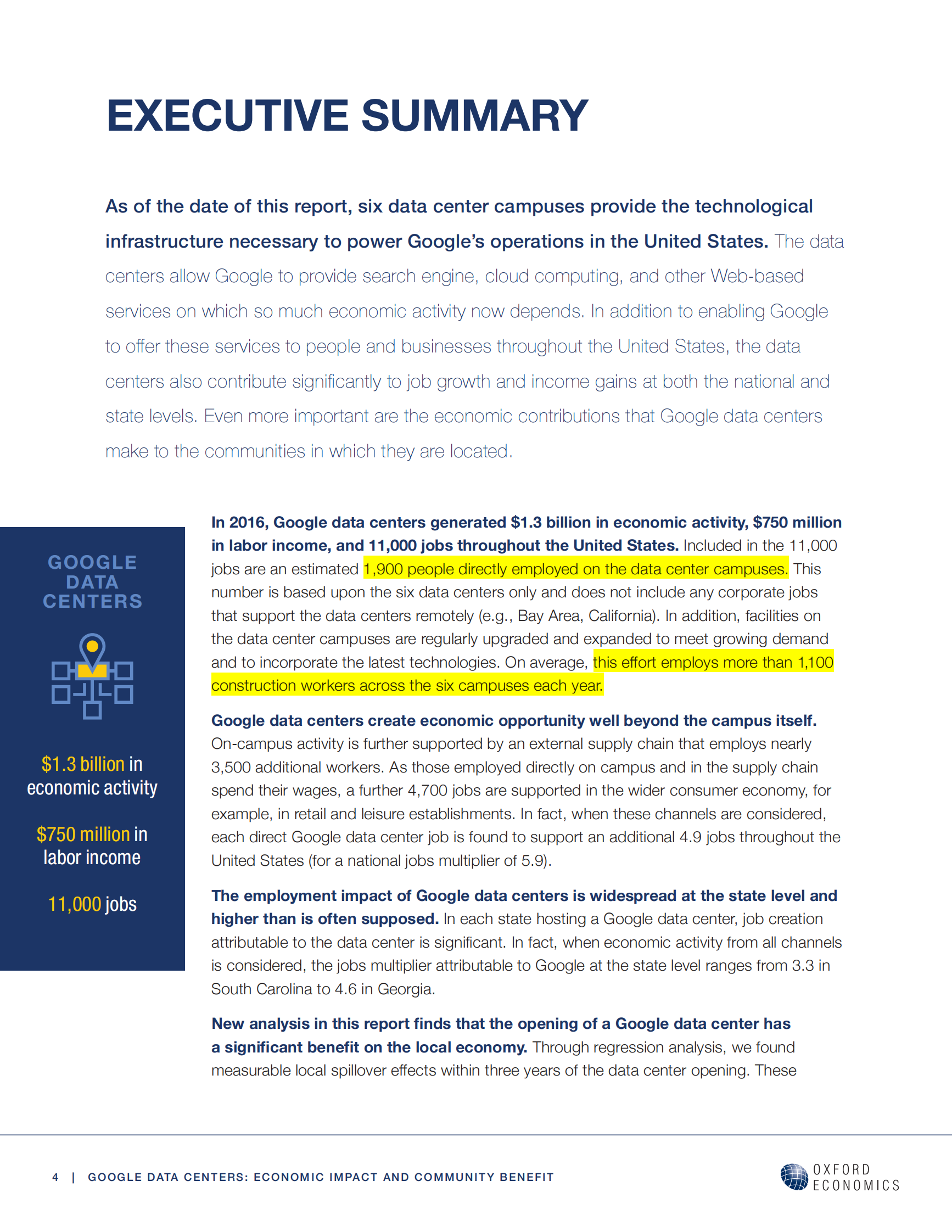 Google Data Centers Economic Impact and Community Benefit 第4页