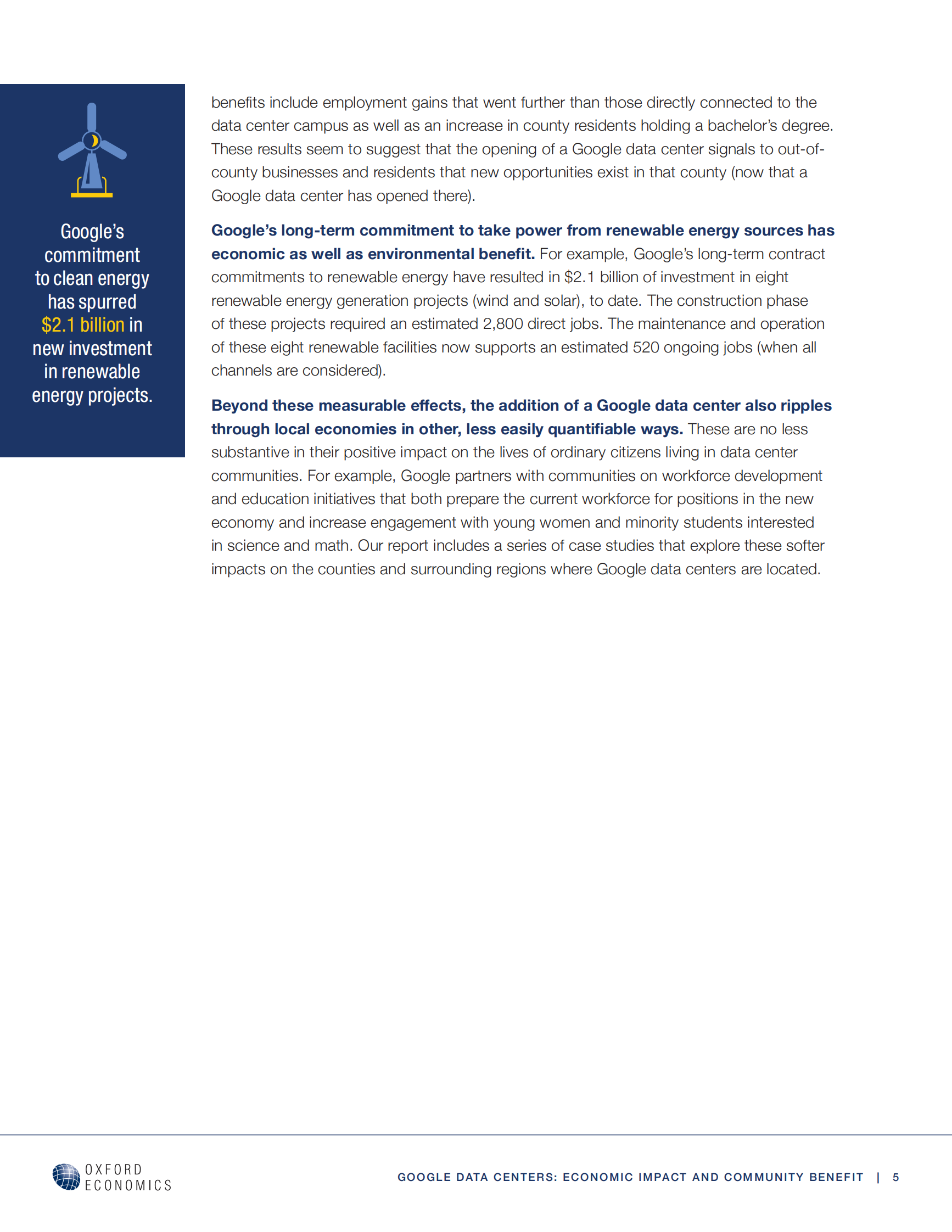Google Data Centers Economic Impact and Community Benefit 第5页
