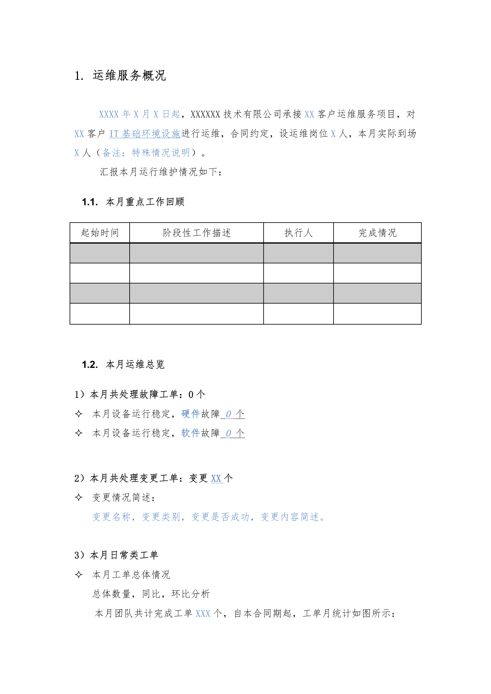 XXXX项目IT运维月度服务报告202X-XX月 第3页