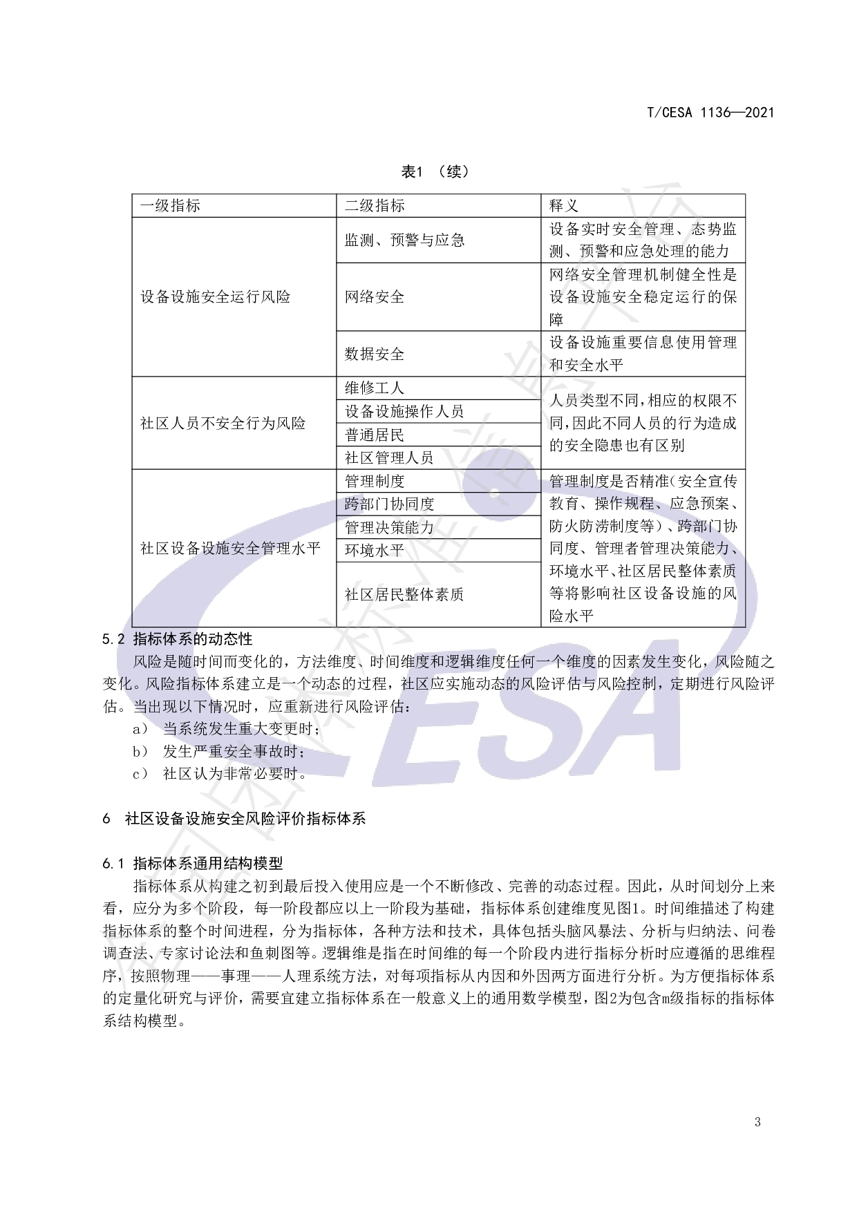 TCESA 1136&mdash;2021 智慧社区设备设施安全风险评价指标体系 第7页