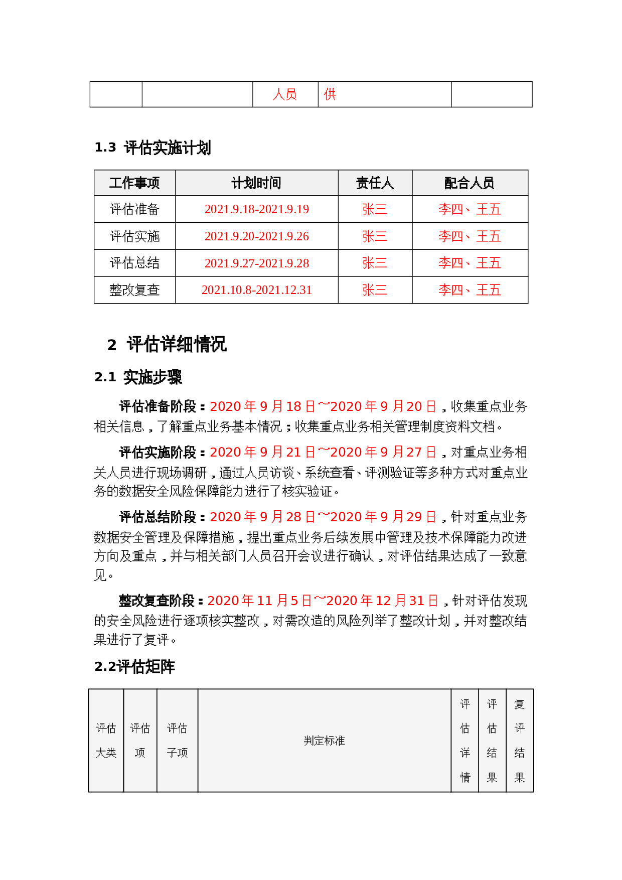 某系统数据安全合规评估报告模板 第6页